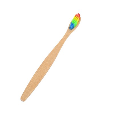 Biodegradable Ergonomic Tooth Brush Rainbow Bamboo Toothbrushes with Competitive Price